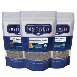 Organic Positively Tea Company, Oolong Tea Sampler, Loose Leaf, 4 Ounce, 3 Pack