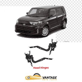 Vantage Auto Parts - Front Hood Hinges LH & RH Side Compatible with Scion xB 2008-2015 | Direct Replacement | 5341012580 5342012570 | SC1236103 SC1236102