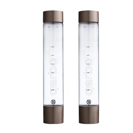 TWENTY39 qarbo CLASSIC 1L Water Bottles for Sparkling Water Maker and Fruit Infuser - Set of 2 (Dark Bronze)