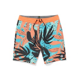 Volcom Men's Standard Waterside Floral Stoney 19, Tigerlily