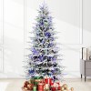 Makeatree 7 Ft Prelit Flocked Christmas Tree Artificial Fraser Fir