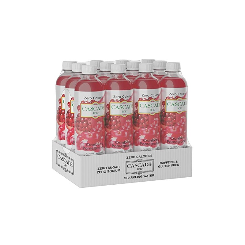 Cascade Ice Zero Cal Sparkling Water, Cranberry Pomegranate, 17.2 Fluid