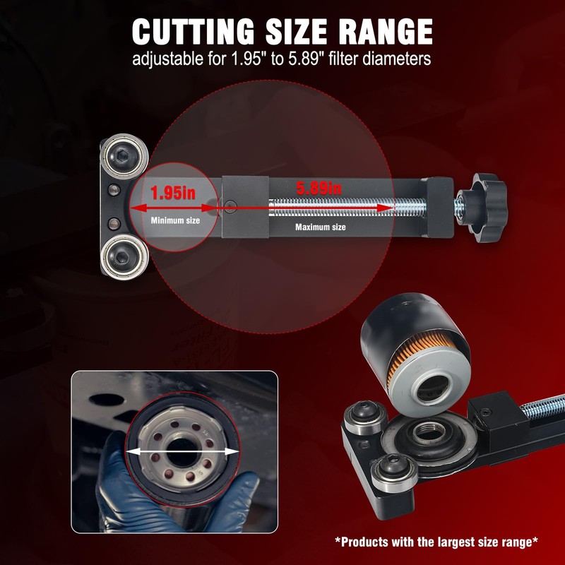 3mirrors Oil Filter Cutter Oil Filter Cutting tool with 3