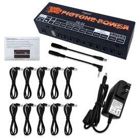 Pigtone Guitar Effect Pedal Power Supply 10 DC Outputs Suitable for 9V/12V/18V Pedals With Short Circuit/Overcurrent Protection Separate LED Indicator USB (5V2A) PD-02