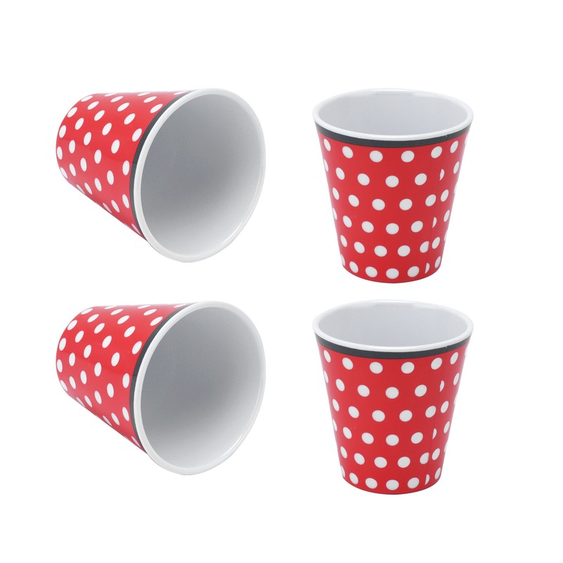 4Pcs Student Melamine Cup Imitation Porcelain Beverage Mug Water Cup