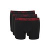Emporio Armani Men's 3 Pack Stretch Cotton Boxer Briefs, Black/Red,