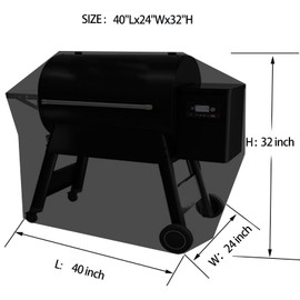 BBQ Grill Cover 40" L x 24" W x 32" H,600D Heavy Duty Waterproof Gas Grill Cover for Weber,Char-Broil,Brinkmann,Nexgrill Barbecue Grills,Barbecue and More,with Adjustable Strap Cover