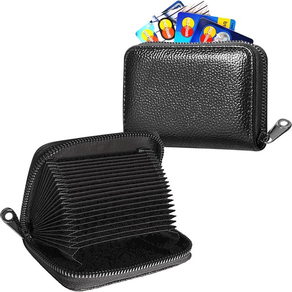 Aswewamt RFID 18 Credit Card Holder, Card Slots Zipper Card