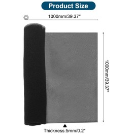 PATIKIL 39" x 39" x 0.2" Air Conditioner Filter Replacement, 2Pcs Washable Reusable Cut to Fit Foam Filter Air Filter for RV AC Vent Window Purifiers Computer, 40PPI