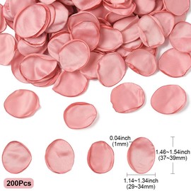 SOFPLATE 1 Box 200Pcs Faux Silk Flower Petals Rose Petals Decorations Pink Bulk Opaque Satin Fabric Realistic Simulation Artificial Flower for Wedding Basket Aisle Scatter Dinner Table Centerpieces