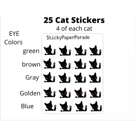 Homemade Cat Planner Stickers #100  / Planner Stickers  / Journal Stickers