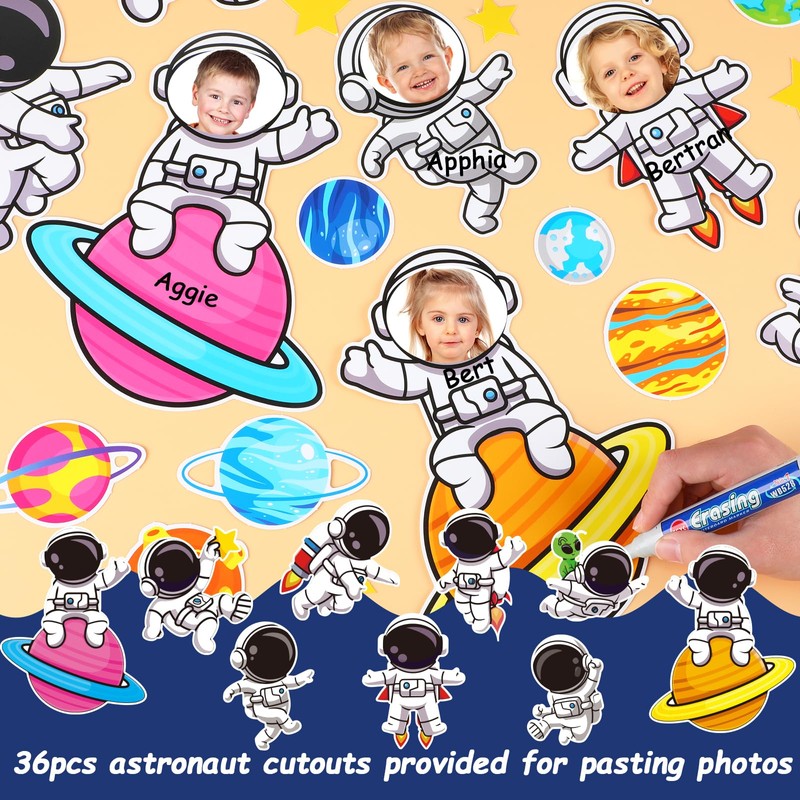 Justforjoyful Outer Space Astronaut Bulletin Board Decorations Space Theme Classroom