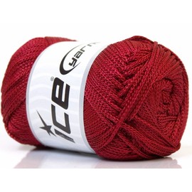 Burgundy Polyester Macrame Cord - 100 Grams (3.53 Ounces) 160 Meters (174 Yards)