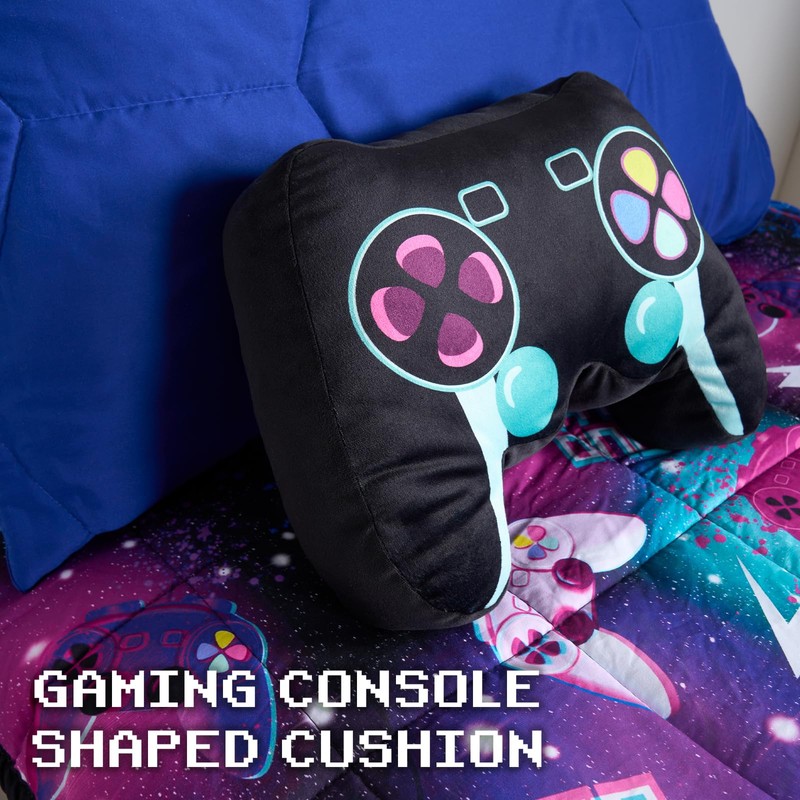 OHS Gaming Pillow Cushion Gaming Controller Shaped, Soft Plush Comfy