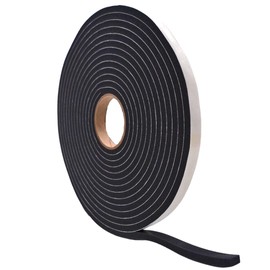 WOD SSFLDFT Insulation Foam Tape 1/2 inch Thick Self Adhesive - 3/4 inch x 25 feet - Made in USA Weather Stripping, HVAC, Sealing Doors, Windows, Pipes, Cooling, Sound Proof, and Air Conditioning.