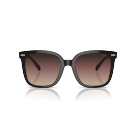 Coach HC8381U Universal Fit Sunglasses, Black/Transparent Blush/Brown Purple Grey Gradient, 54 mm