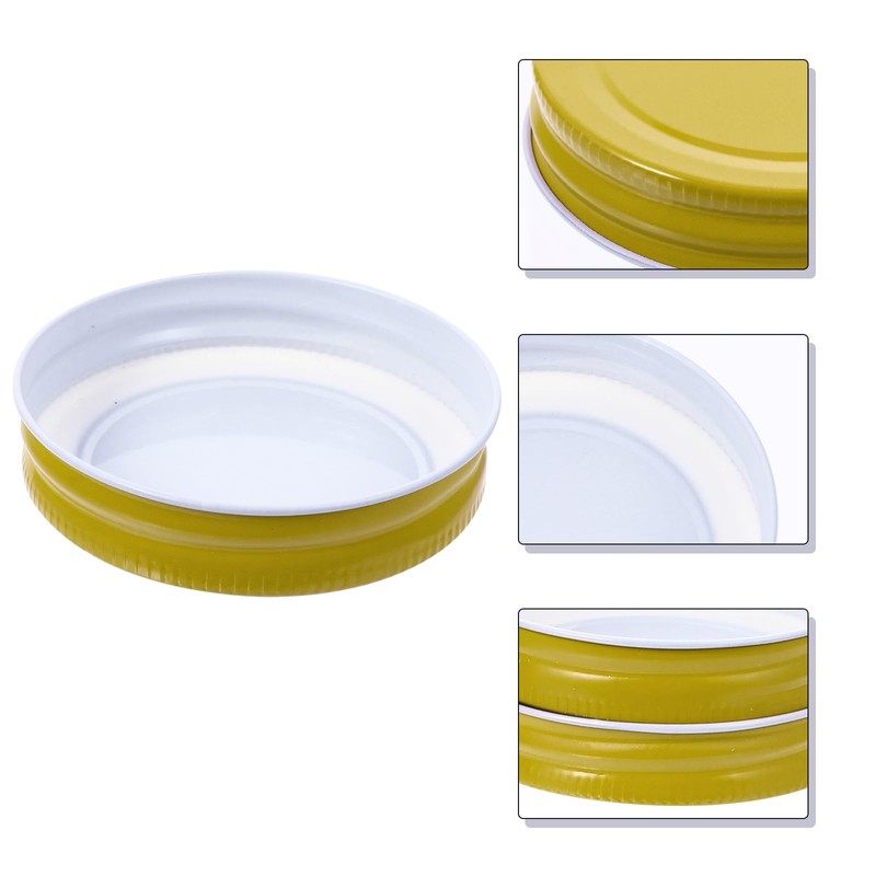 Kichvoe 12pcs Mason Jar Lids Jars Wide Mouth Lids Reusable