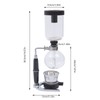 DUTTIETY Glass Siphon Coffee Maker, 360ml Tabletop Glass Siphon Pot