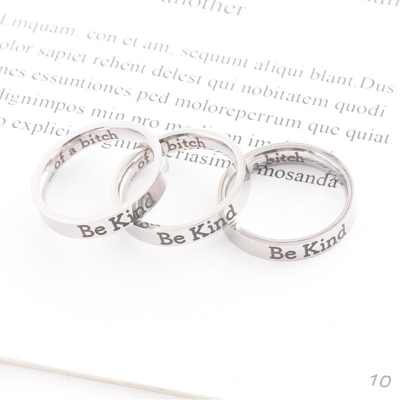 BE KIND...OF A BICH MANTRA RING - Size: 7, Color: