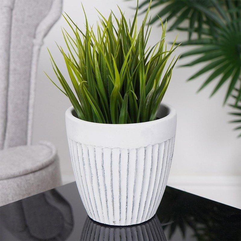Vilde Ceramic Flower Pot Planter 11.5 cm White