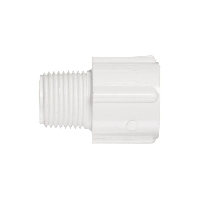 Spears 436 Series PVC Pipe Fitting, Adapter, Schedule 40, White,