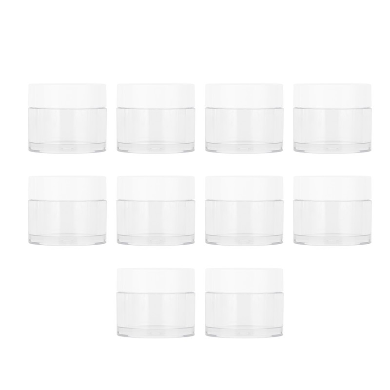10Pcs 20g Round Empty Container Jar Refillable for Cream Cosmetic
