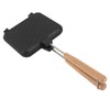 Double Sided Frying Pan Aluminum Solid Wood Anti Stick Stovetop
