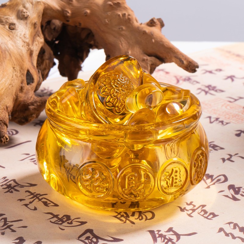 AOFEGRLT 3.15" Glass Wealth Bowl with 1 Large & 42
