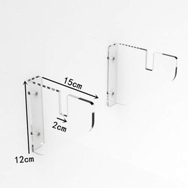 WANLIAN Skateboard Wall Mount Display Rack Skateboard Wall Rack Display Rack Hanger Rack Skateboard Wall Mount Bracket Deck Rack (Transparent 1 Pair)