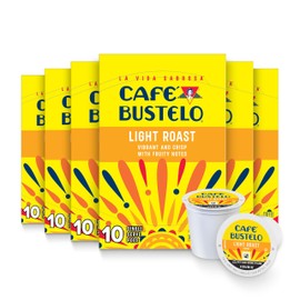 Café Bustelo Light Roast, Single Serve Coffee Pods, 10 Count (Pack of 6)
