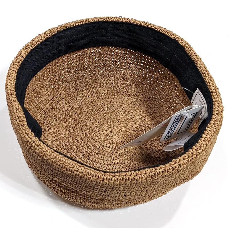 Basic Ench Paper Roll Cap Fisherman Roll Cap, Anti-stuffy, Straw
