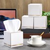 Fourluoo 12 Pack Facial Tissues Cube Boxes Face Box 600