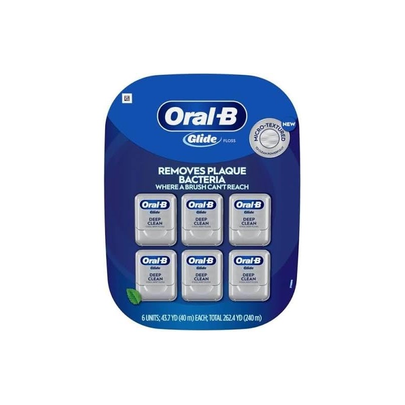 Oral-B Glide Cool Mint Deep Clean Floss, 6 Count, Glide