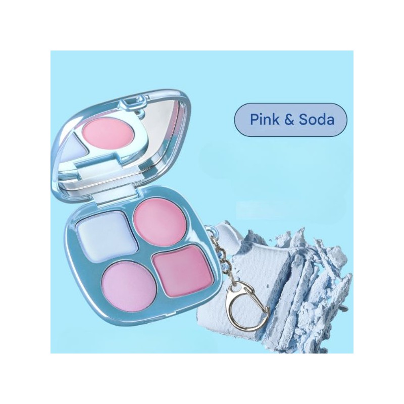 FWEE Pocket Cheek Palette 9.6g, Color:CP02 Strawberry & Lemon