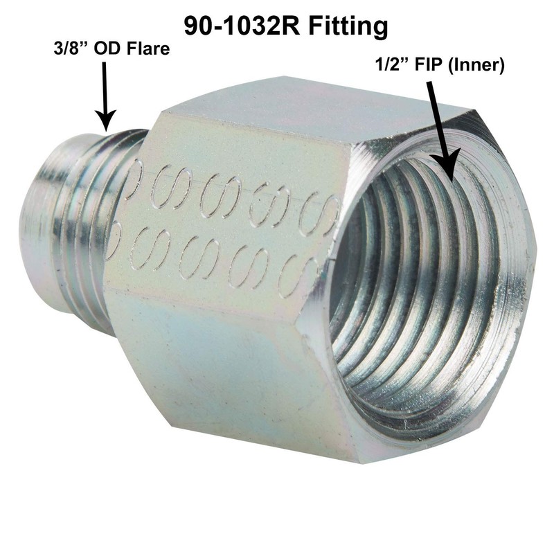 Dormont Flare Fitting Gas Adapter, 1/2 Inch, 0