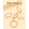 THUNARAZ Stackable Rings for Women Non Tarnish 14k Gold Plated