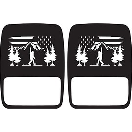 JeepTails Bigfoot Flag Mountain Tail lamp Light Covers (Non-LED) Compatible with Jeep Gladiator