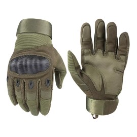 TechMel Guantes Tacticos Militar Touch Nudillo Duro Moto Bici Negro