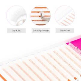 TDANCE Colorful lashes extension D Curl 0.07mm Thickness Semi Permanent Individual Eyelash Extensions Volume Lashes Professional Salon Use Mixed 8-15mm Length In One Tray (White,D-0.07,8-15mm)