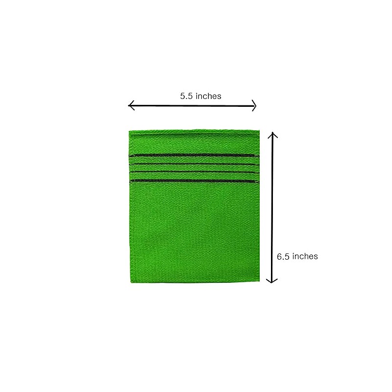 The Original Korean Exfoliating Mitt Body Scrub 4pcs (Green2 Red2)