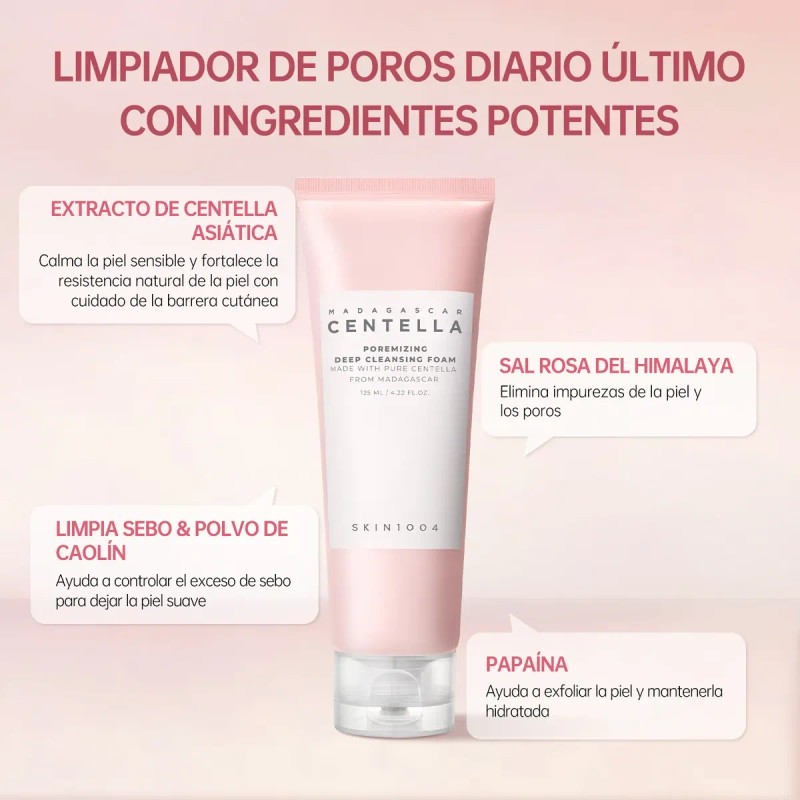 Skin1004 Espuma Limpiadora Centella Reductora De Poros 125ml