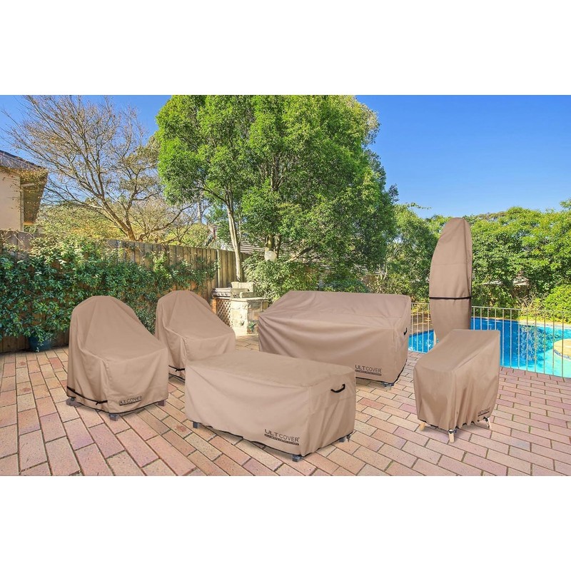 ULTCOVER Rectangular Gas Fire Pit Table Cover 43x22 inch Waterproof