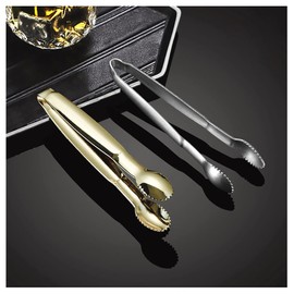 ThaiRoot Sugar Tongs, Stainless Steel, Pack of 2, Golden + Silver, 10.2 cm