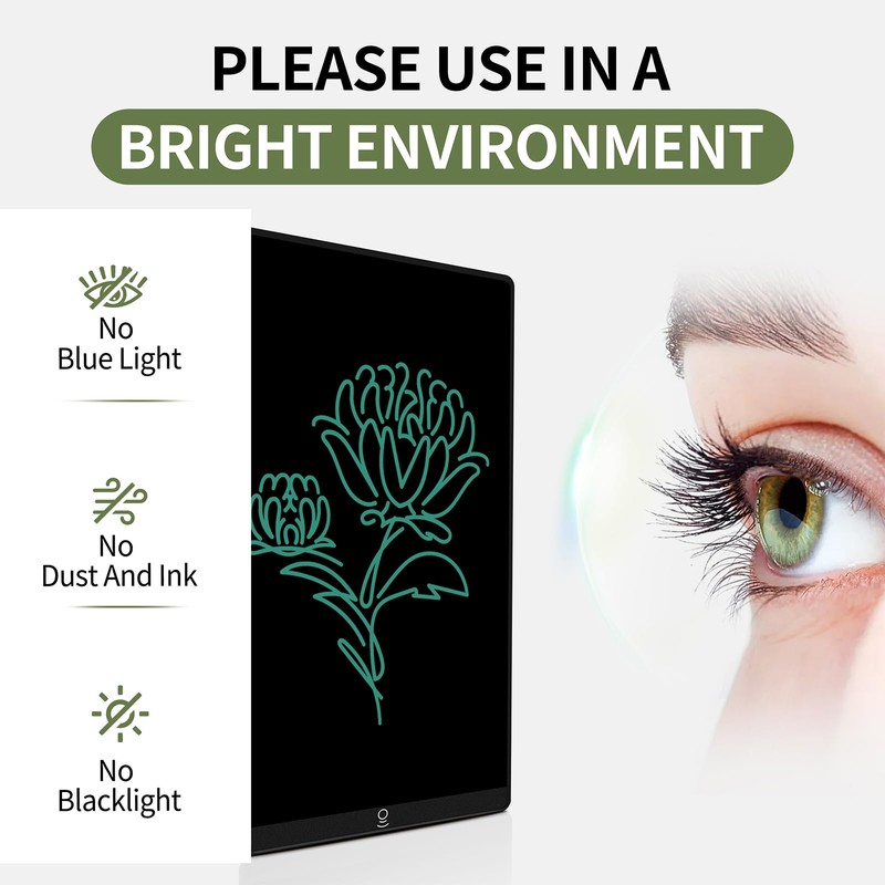 LCD Writing Tablet for Adults: 9.5 inch with Leather Case