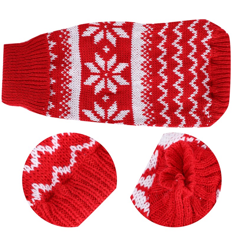 Lovely Snowflake Pet Clothing Winter Christmas Sweater Warm Clothes for