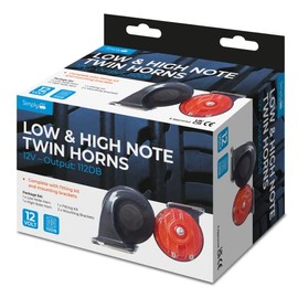 Simply Auto HN51 Low/High Note Twin Snail Horn Universal Fit Twin Pack 12V 112db With Mounting Brackets