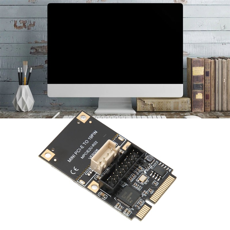 Mini PCIE to USB3.2 GEN1 Front 19Pin Expansion Card 5Gbps