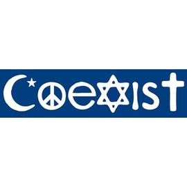 Coexist Bumper Sticker Window Sticker Laptop Sticker Toolbox Sticker