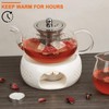 KAYCROWN Teapot Warmer, Ceramic Tea Warmer with Tealight Holder, Teapot