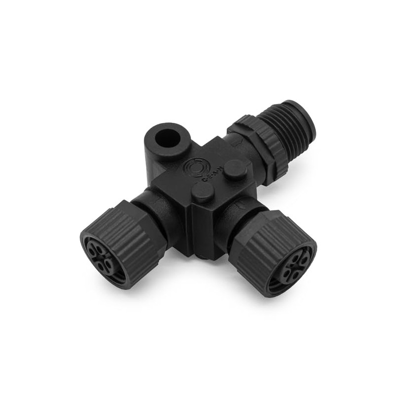 T Connector for NMEA 2000 3 Port Connector 5-Pin M12